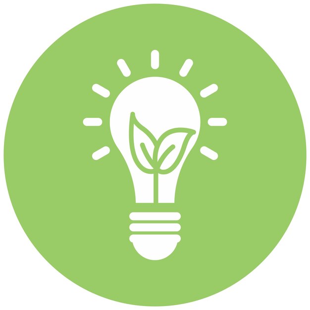 Vectorontwerp Energiebesparing Icon Stijl
