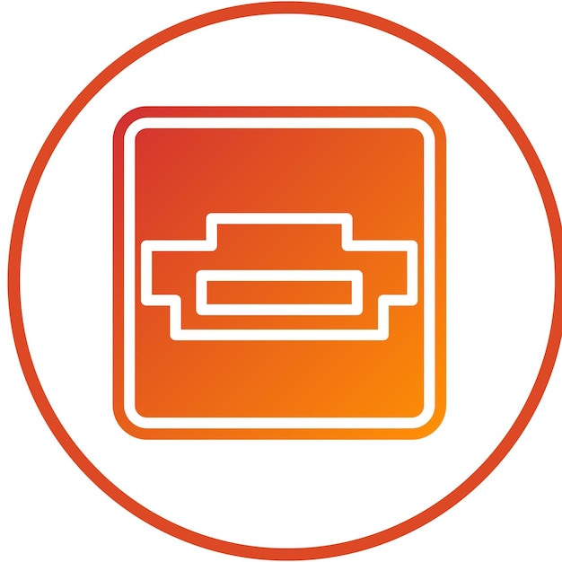 Vectorontwerp eSATA Port Icon Style