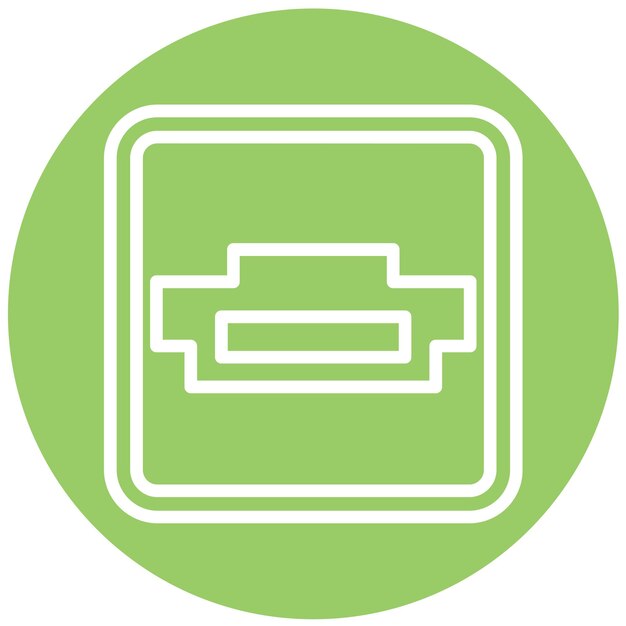 Vectorontwerp eSATA Port Icon Style