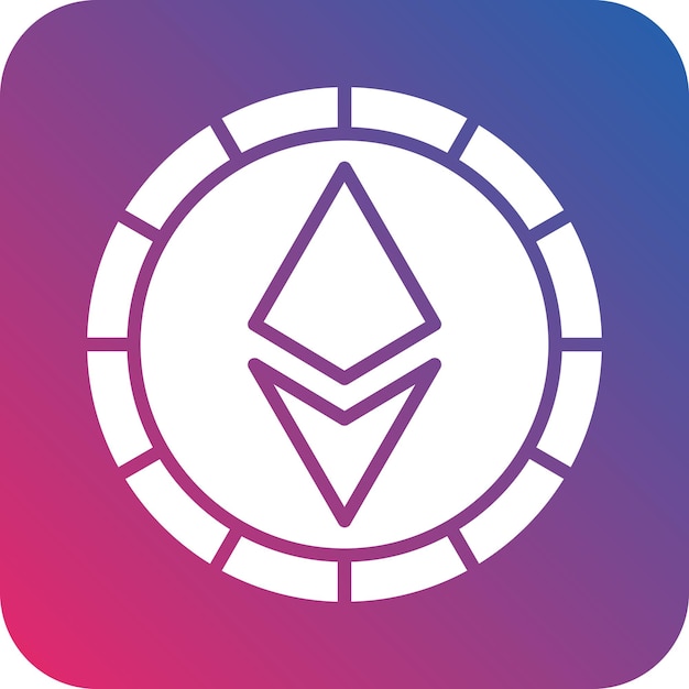 Vectorontwerp Ethereum Icon Style