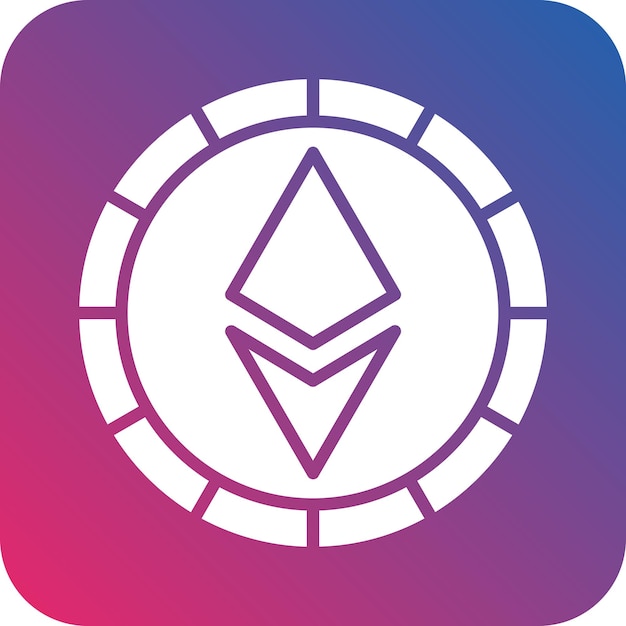 Vector vectorontwerp ethereum icon style