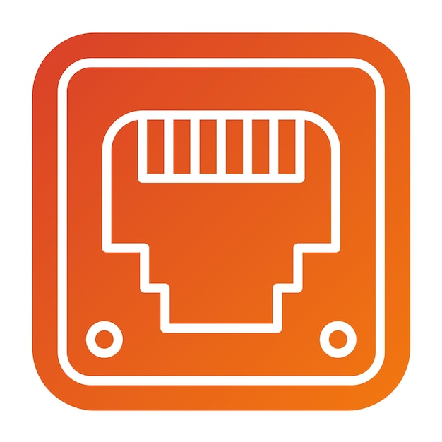 Vectorontwerp Ethernet Icon Style