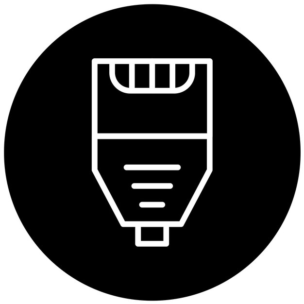 Vectorontwerp Ethernet-kabel Icon Style