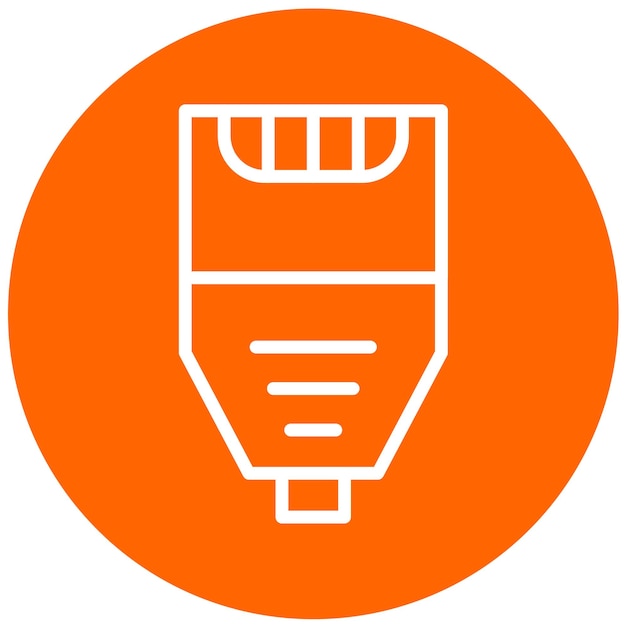 Vectorontwerp Ethernet-kabel Icon Style