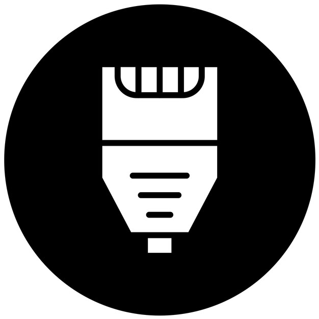 Vectorontwerp Ethernet-kabel Icon Style