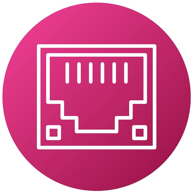 Vectorontwerp Ethernet Port Icon Style