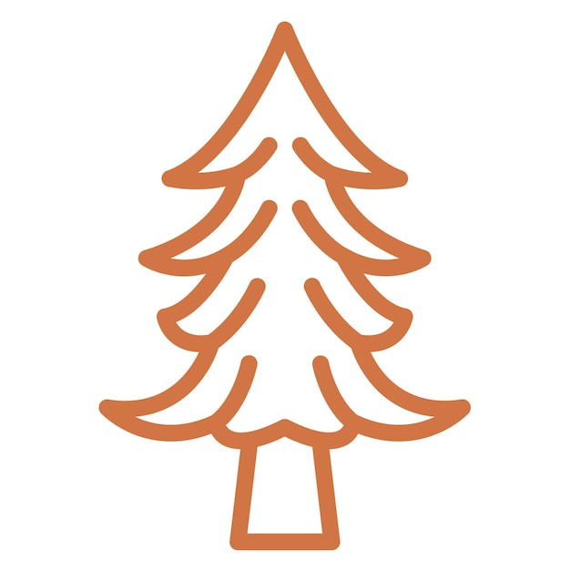 Vectorontwerp Evergreen Tree Icon Stijl