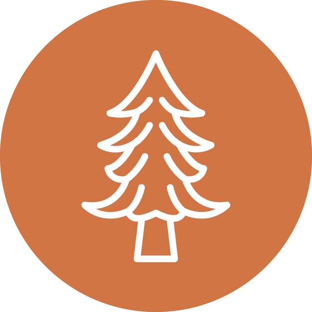 Vectorontwerp Evergreen Tree Icon Stijl