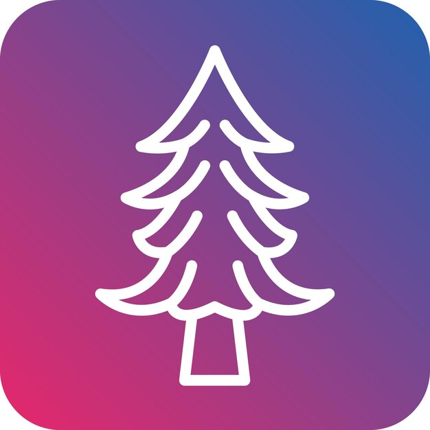 Vectorontwerp Evergreen Tree Icon Stijl