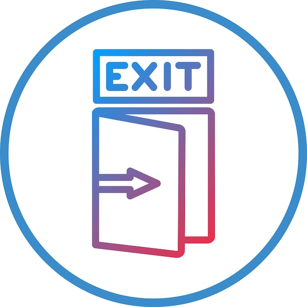 Vector vectorontwerp exit icon style