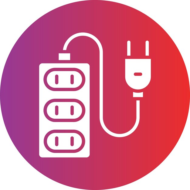 Vectorontwerp Extensie Cord Icon Stijl