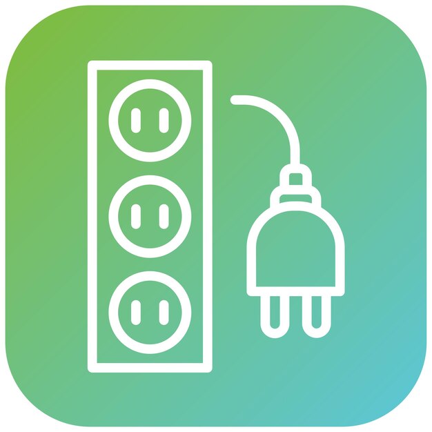 Vectorontwerp Extensie Cord Icon Stijl