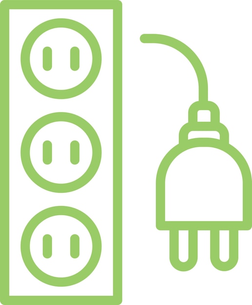 Vectorontwerp Extensie Cord Icon Stijl