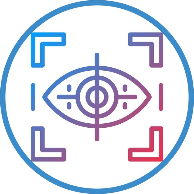 Vectorontwerp Eye Tracking Icon Stijl