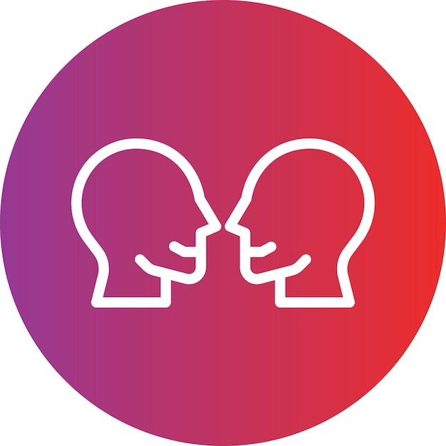 Vectorontwerp Face to Face Contact Icon Style
