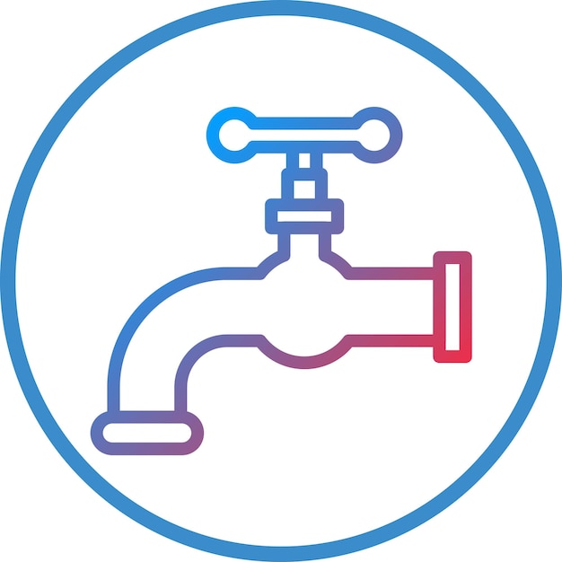 Vectorontwerp Faucet Icon Style