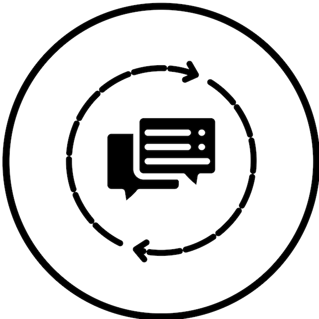 Vectorontwerp Feedback Loop Icon Style