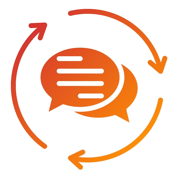Vectorontwerp Feedback Loop Icon Style