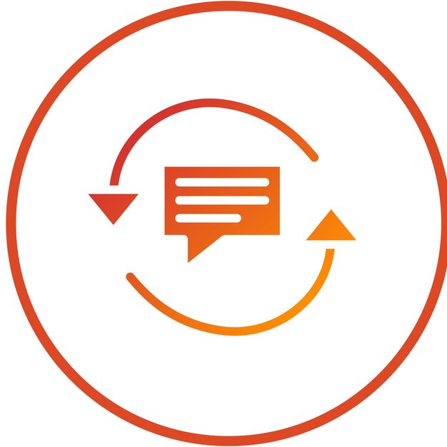 Vectorontwerp Feedback Loop Icon Style