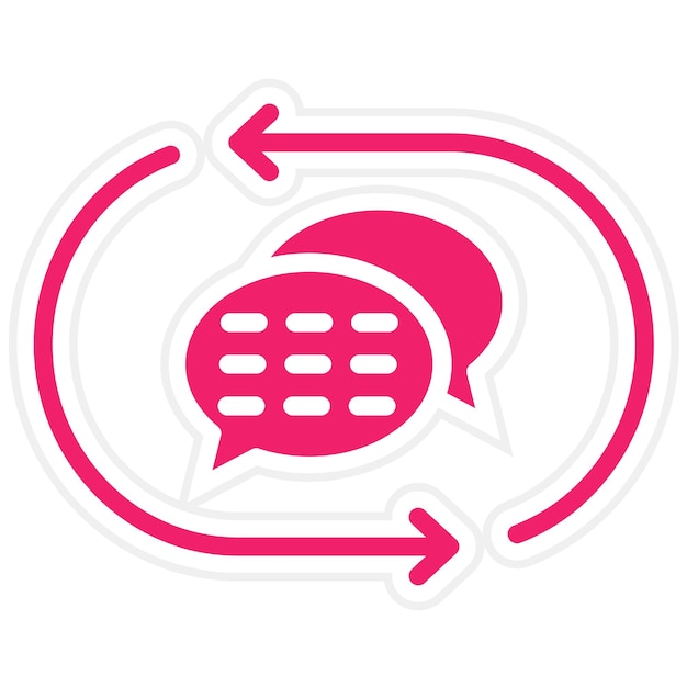 Vectorontwerp Feedback Loop Icon Style
