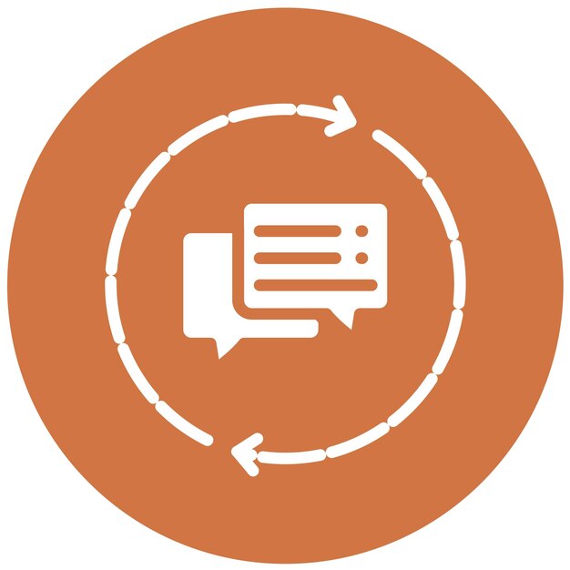 Vectorontwerp Feedback Loop Icon Style