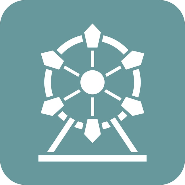 Vectorontwerp Ferris Wheel Icon Style