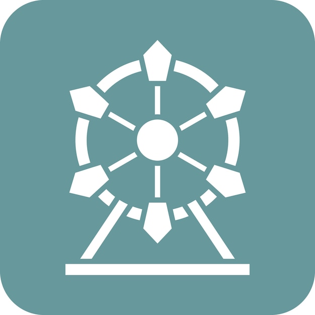 Vector vectorontwerp ferris wheel icon style