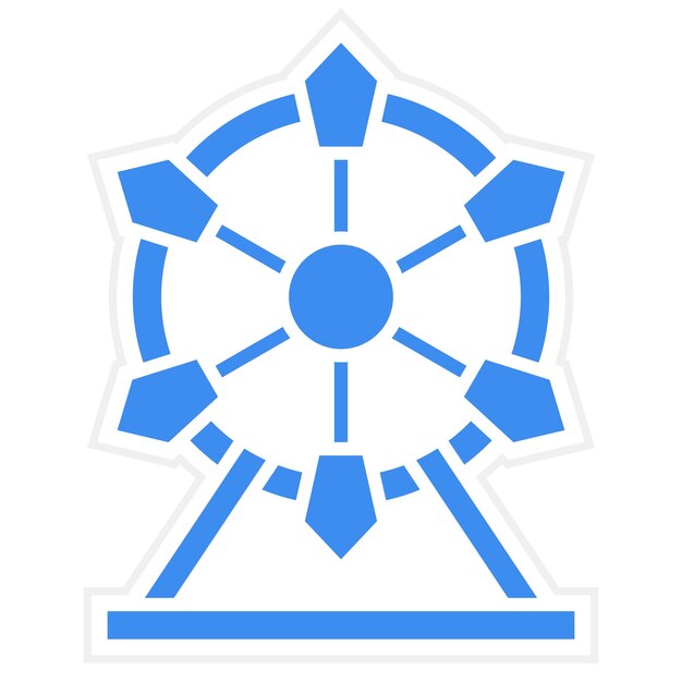 Vector vectorontwerp ferris wheel icon style