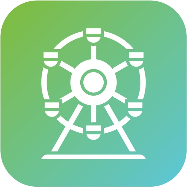 Vectorontwerp Ferris Wheel Icon Style
