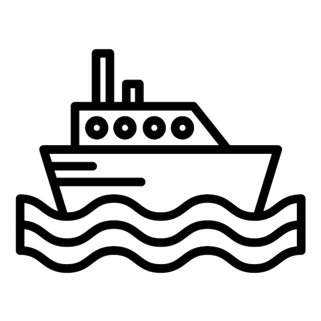 Vectorontwerp Ferry Boat Icon Style