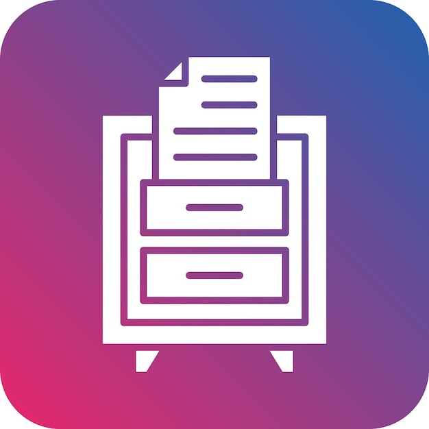 Vectorontwerp File Drawer Icon Style