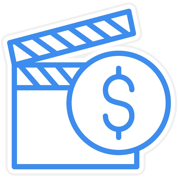 Vector vectorontwerp film budget icon style