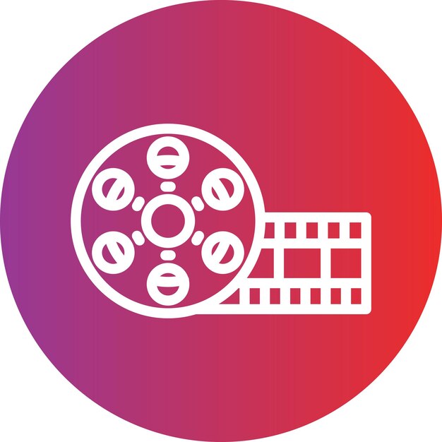 Vector vectorontwerp film reel icon style