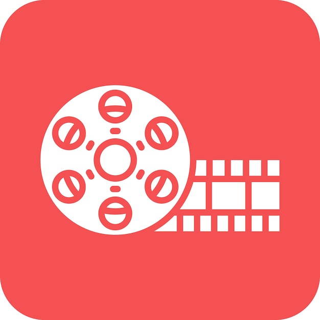 Vector vectorontwerp film reel icon style