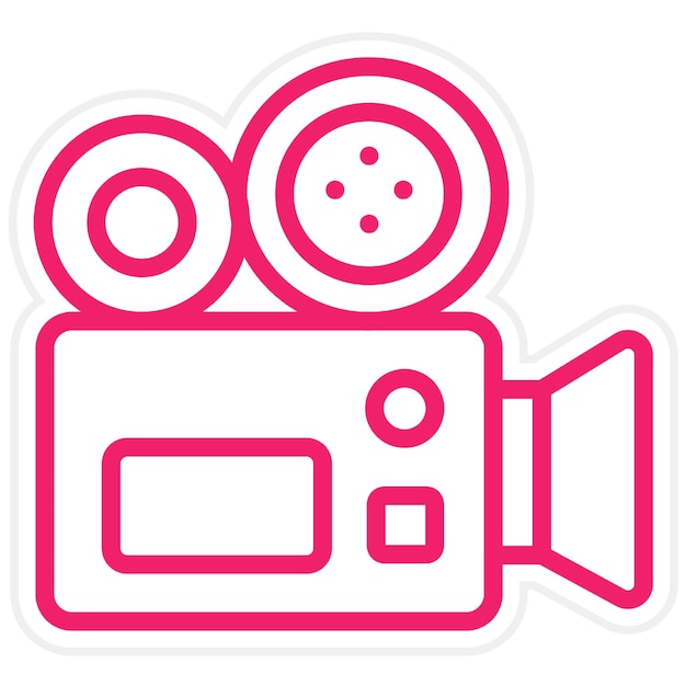 Vectorontwerp Filmcamera Icon Style