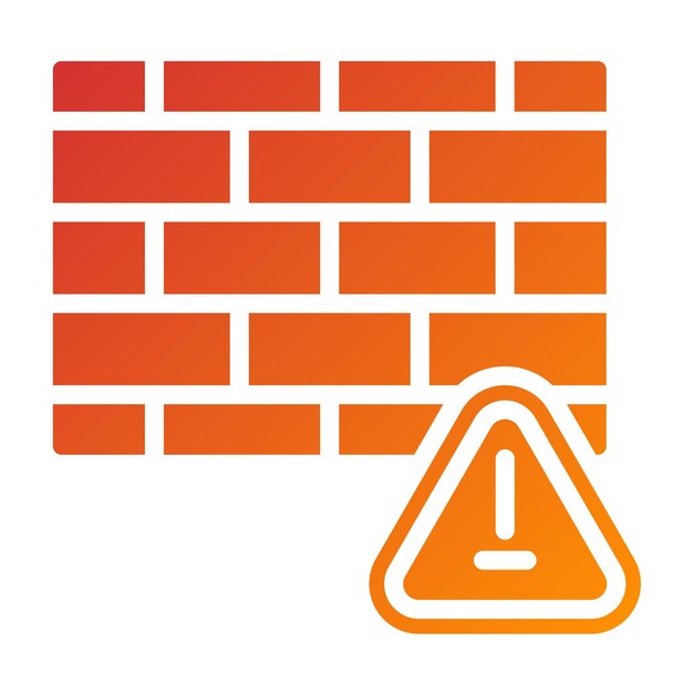 Vectorontwerp Firewall Alert Icon Style