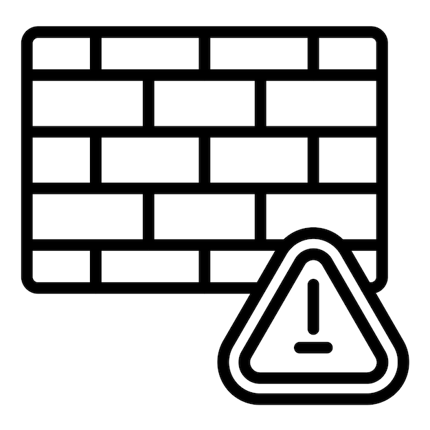 Vectorontwerp Firewall Alert Icon Style