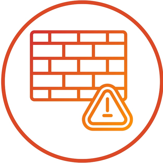 Vectorontwerp Firewall Alert Icon Style