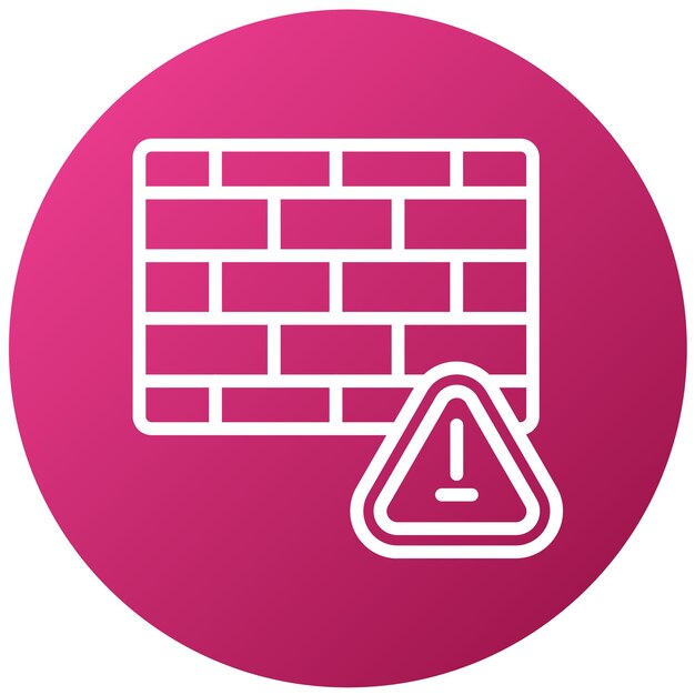 Vectorontwerp Firewall Alert Icon Style