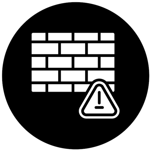 Vectorontwerp Firewall Alert Icon Style