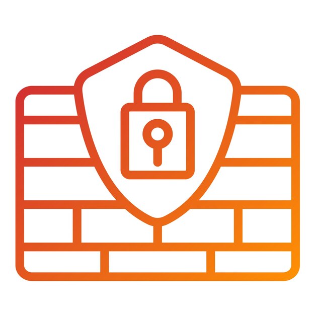 Vectorontwerp Firewall Block Icon Style