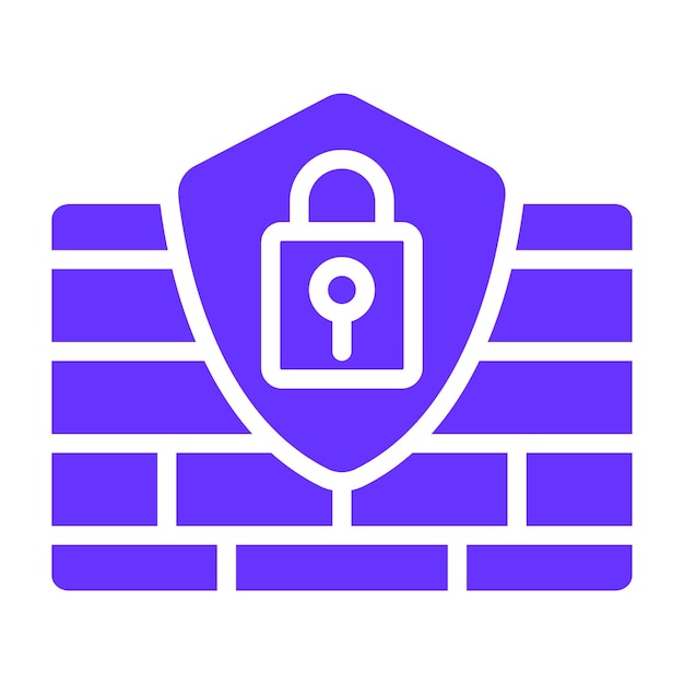 Vectorontwerp Firewall Block Icon Style