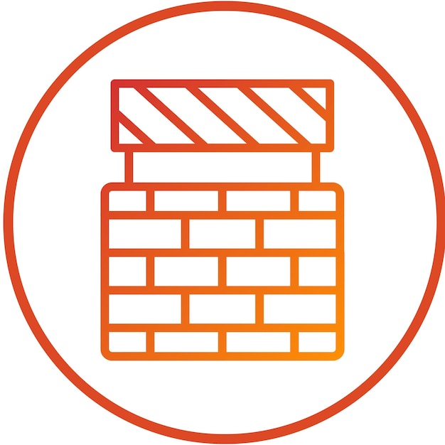 Vectorontwerp Firewall Blockade Icon Style