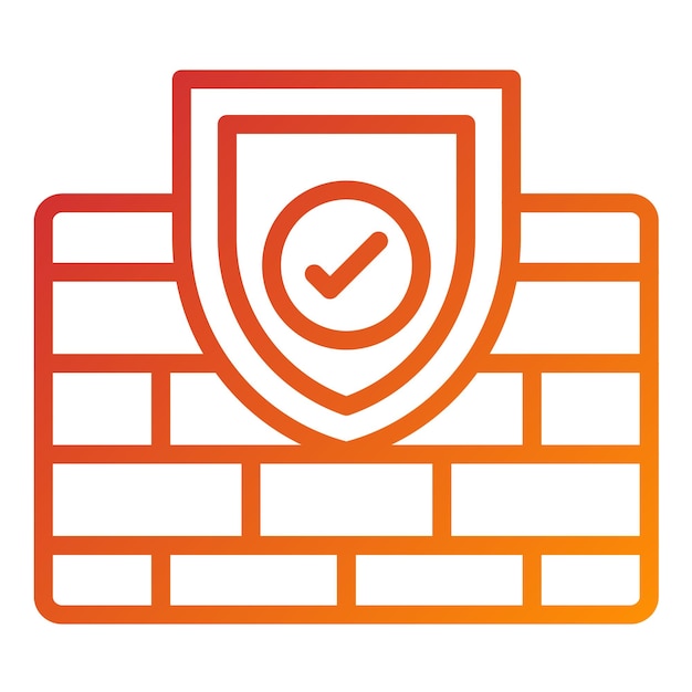 Vectorontwerp Firewall Controle Icon Style