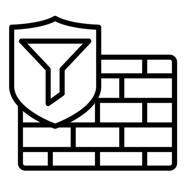 Vectorontwerp Firewall Filter Icon Style