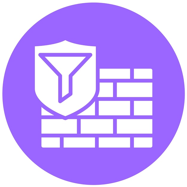 Vectorontwerp Firewall Filter Icon Style