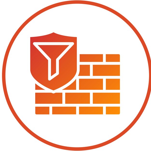 Vectorontwerp Firewall Filter Icon Style