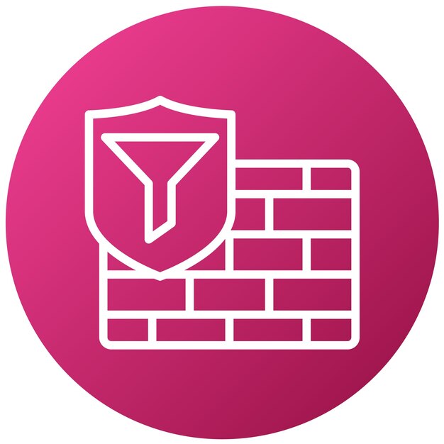 Vectorontwerp Firewall Filter Icon Style