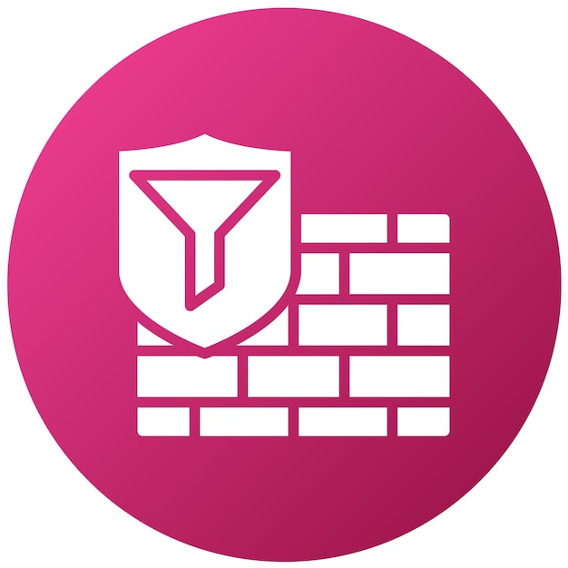Vectorontwerp Firewall Filter Icon Style