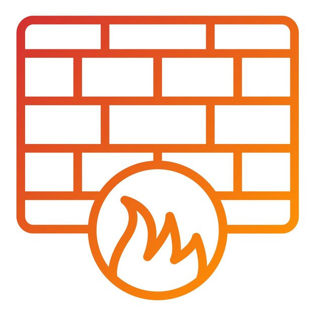Vectorontwerp Firewall Gateway Icon Style
